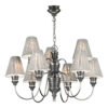 Doreen 9 Light Pendant Pewter Complete With String Shades