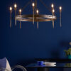 Durrell 8 Light Pendant In Antique Brass