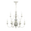 Flemish 9 Light Pendant Distressed Powder Grey/Gold