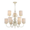 Flemish 9 Light Pendant In Cream Complete With Shades