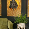 Gingko Wall Washer In Black / Gold