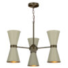 Hyde 6 Light Pendant Antique Brass Finished In Pebble With Antique Brass Inner