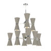 Hyde 18 Light Pendant Polished Chrome Finished In Powder Grey And Polished Chrome Inner