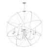 Orb 8 Light Pendant Arctic White With White Braided Cable