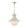 Station Pendant Cotswold Cream/White Gloss Inner And Ivory Braided Cable