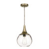 Teardrop 1 Light Pendant In Bronze