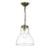 Upton 1 Light Pendant Small In Antique Brass