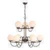 Nebula 9 Light Pendant Antique Brass