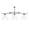 Upton 3 Light Bar Pendant Black / Clear