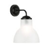 Upton  Wall Light Black / Opal