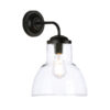 Upton  Wall Light Black / Clear