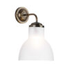 Upton Wall Light Antique Brass / Clear