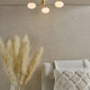 Jasper 3 Light Semi-Flush Satin Gold and Opal Glass