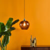 Leandra Pendant Tortoiseshell Glass and Antique Brass