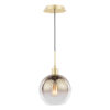 Lycia Pendant Polished Gold and Gold Ombre Glass