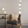 Lysandra 2 Light Table Lamp Polished Gold and Opal Glass