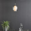 Majella Pendant Polished Chrome and Smoked Glass