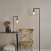 Ray Floor Lamp Antique Brass and Glass