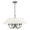 Sivan 6 Light Pendant Matt Black With Shade