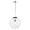 Ripple Pendant Polished Chrome & Clear Glass