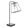 Tower Table Lamp Matt Black and Polished Chrome