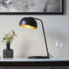 Brair New 1 Light Table Matt Black & Antique Brass Paint