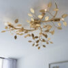 Gold Leaf Flush Light