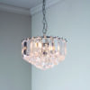 Fargo 3 Light Pendant Chrome Plate & Clear Acrylic