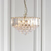 Fargo 3 Light Pendant Brass Plate & Clear Acrylic