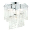 Camille 4 Light Flush Chrome Plate & Clear Glass