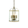 Lambeth 4 Light Pendant Antique Brass Plate & Clear Glass