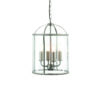 Lambeth 4 Light Pendant Satin Nickel Plate & Clear Glass