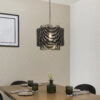 Plexus 1 Light Pendant Easyfit Matt Black & Antique Brass Plate