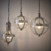 Vienna 1 Light Pendant Bright Nickel Solid Brass Plated & Clear Glass