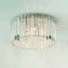 Hanna 4 Light Flush Clear Crystal Glass & Chrome Plate