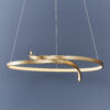 Rafe 1 Light Pendant Brushed Gold Plated Finish & White Silicone