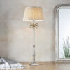 Leaf Tall & Freya 1 Light Table Polished Nickel Plate & Oyster Silk