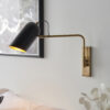 Navren 1 Light Wall Antique Solid Brass & Matt Black