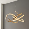 Lorenzo 4 Light Pendant Satin Gold Paint & Clear Acrylic