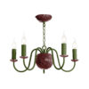 Bodkin 5 Light  Pendant Bespoke - Aubergine & Juniper Green