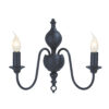 Flemish Double Wall Light In Smoke Blue