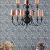 Flemish 9 Light Pendant In Smoke Blue