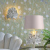 Gingko Table Lamp In Cream / Gold Base Only