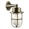 Harbour Outdoor Bulkhead Wall Light Antique Brass Ip64