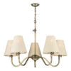 Hicks 5 Light Pendant Antique Brass