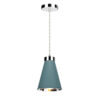 Hyde 1 Light Pendant Polished Chrome Finished In River Blue And Polished Chrome Inner