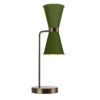 Hyde Double Table Lamp Antique Brass Finished In Juniper Green And Antique Brass Inner