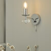 Oleana Wall Light Polished Chrome Crystal