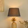 Safa Pineapple Table Lamp Gold With Shade