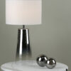 Smokey Table Lamp Clear & Chrome Ombre Glass With Shade